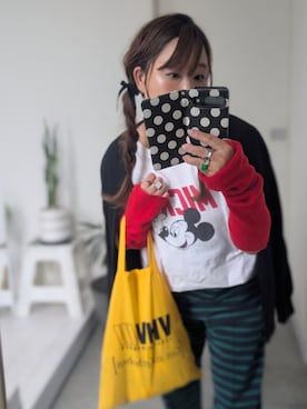 「BEAMS BOY（ビームスボーイ）のジャージー イージー パンツ（その他パンツ、ブルー系）」を使った、nさん（レディース・157cm）の春コーディネート