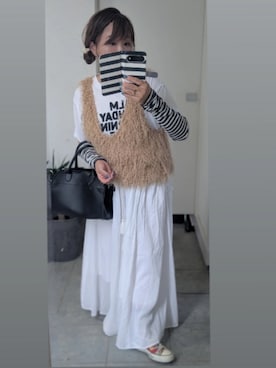 「FREAK'S STORE（フリークスストア）のアイテム（スカート）」を使った、nさん（レディース・157cm）の夏コーディネート