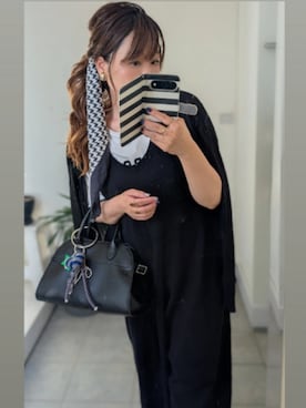 「アイテム（オールインワン・サロペット）」を使った、nさん（レディース・157cm）の秋コーディネート