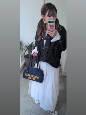 「CIAOPANIC TYPY（チャオパニックティピー）のアイテム（ボストンバッグ）」を使った、nさん（レディース・157cm）の春コーディネート