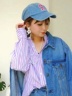 「CIAOPANIC TYPY（チャオパニックティピー）のアイテム（デニムジャケット）」を使った、nさん（レディース・158cm）の冬コーディネート