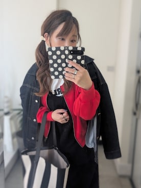 「CIAOPANIC TYPY（チャオパニックティピー）のベロア裾ドロストオールインワン（つなぎ/オールインワン、ブラック系）」を使った、nさん（レディース・157cm）の春コーディネート