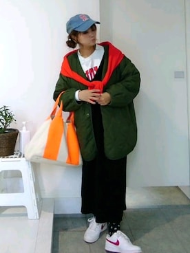 「roial（ロイアル）のアイテム」を使った、nさん（レディース・158cm）の冬コーディネート