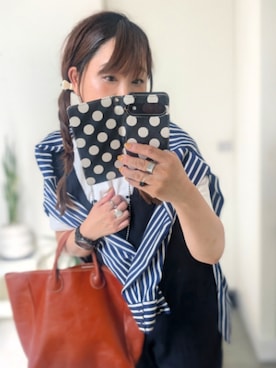 「FORK&SPOON（フォークアンドスプーン）のFORK&SPOON　フロッキーロゴプリントTシャツ（Tシャツ/カットソー、ホワイト系）」を使った、nさん（レディース・157cm）の夏コーディネート