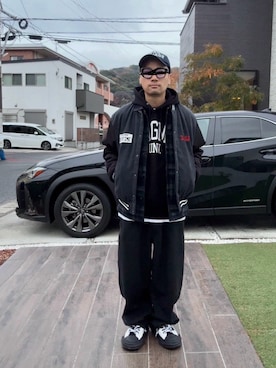 「HUMAN MADE（ヒューマンメード）のアイテム」を使った、☆m(@s@)shi★さん（メンズ・168cm）の冬コーディネート