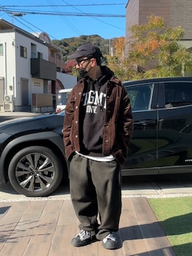 「アイテム（スウェットパンツ）」を使った、☆m(@s@)shi★さん（メンズ・168cm）の冬コーディネート