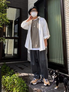 「ごきげんウィーク」｜「アイテム（スウェットパンツ）」を使った、☆m(@s@)shi★さん（メンズ・168cm）の春コーディネート
