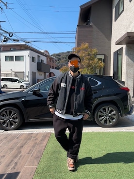 「BAYFLOW（ベイフロー）のアイテム（帽子）」を使った、☆m(@s@)shi★さん（メンズ・168cm）の冬コーディネート