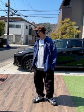 「UNDERCOVER（アンダーカバー）のアイテム（トップス）」を使った、☆m(@s@)shi★さん（メンズ・168cm）の春コーディネート