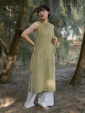 「MEIER.Q（マイヤーキュー）のアイテム（ワンピース/ドレス）」を使った、KellyLeeさん（レディース・166cm）の夏コーディネート