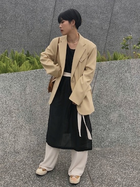 「CHARLES & KEITH（チャールズ & キース）のアイテム（財布/小物）」を使った、KellyLeeさん（レディース・166cm）の夏コーディネート