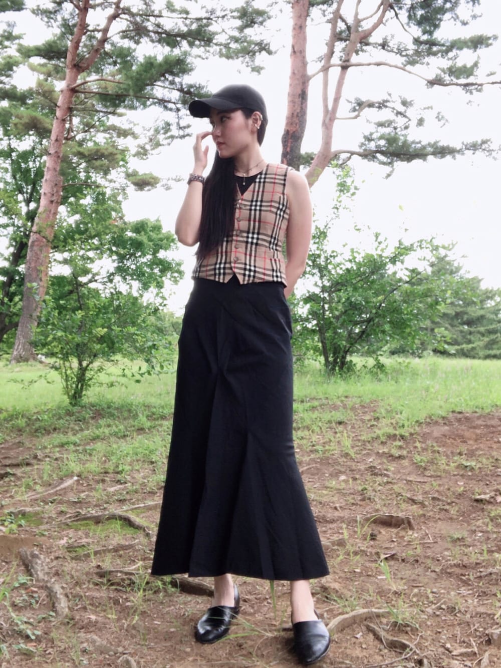 Burberry チェック柄 ニットベスト Medium