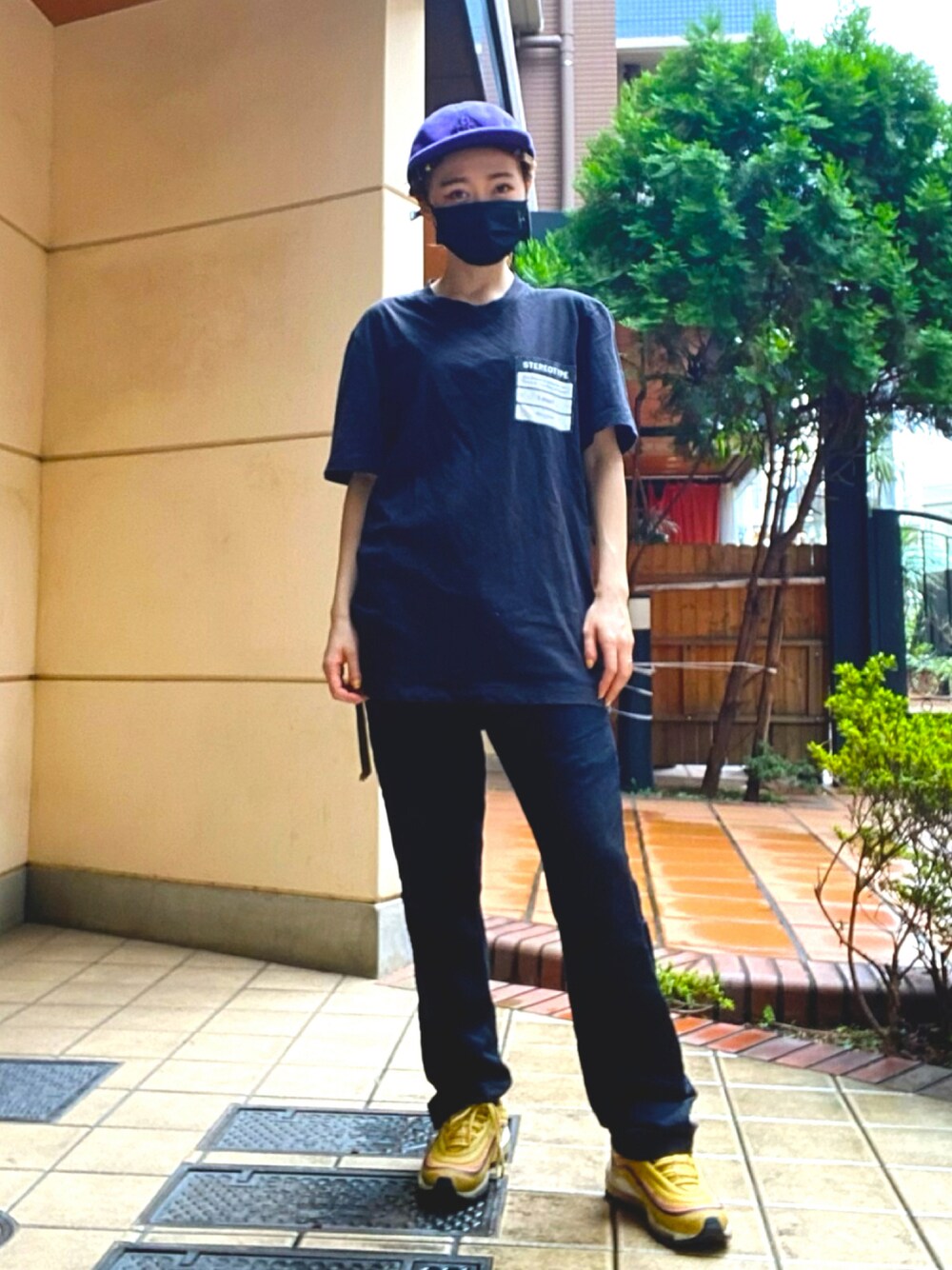 「ACG、Maison Margiela、秋服準備はじめました、BED J.W FORD」｜「BED J.W. FORDのBED J.W. FORD Slim. Ver.1（その他パンツ、ブラック系）」を使った、ちばゆきさん（レディース・158cm）の秋コーディネートの1枚目の写真