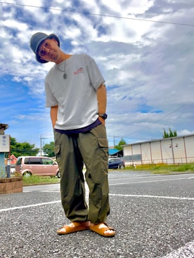 「アイテム（タンクトップ）」を使った、hiiiiiiiroさん（メンズ・170cm・40代）の夏コーディネート