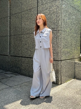「NATURAL BEAUTY BASIC（ナチュラルビューティーベーシック）のアイテム（つなぎ/オールインワン）」を使った、NATURAL BEAUTY BASICさん（骨格ストレート・レディース・154cm）の夏コーディネート
