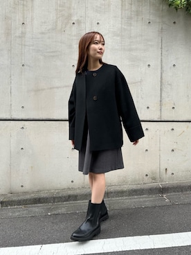 「アイテム（ジャンパースカート）」を使った、NATURAL BEAUTY BASICさん（レディース・154cm）の秋コーディネート