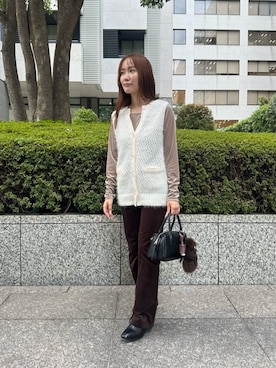 「アイテム（チャーム）」を使った、NATURAL BEAUTY BASICさん（レディース・154cm）の秋コーディネート