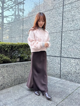 「NATURAL BEAUTY BASIC（ナチュラルビューティーベーシック）のアイテム（スカート）」を使った、NATURAL BEAUTY BASICさん（レディース・154cm）の秋コーディネート