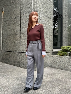 「NATURAL BEAUTY BASIC（ナチュラルビューティーベーシック）のアイテム（その他パンツ）」を使った、NATURAL BEAUTY BASICさん（レディース・154cm）の秋コーディネート