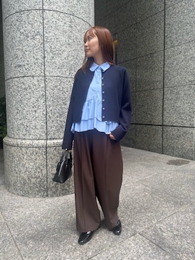 「NATURAL BEAUTY BASIC（ナチュラルビューティーベーシック）のアイテム（その他パンツ）」を使った、NATURAL BEAUTY BASICさん（レディース・154cm）の秋コーディネート