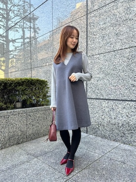 「NBB」｜「アイテム（ワンピース/ドレス）」を使った、NATURAL BEAUTY BASICさん（レディース・154cm）の冬コーディネート