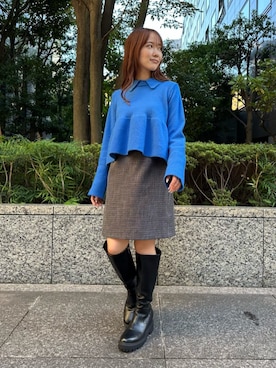 「NATURAL BEAUTY BASIC（ナチュラルビューティーベーシック）のアイテム（スカート）」を使った、NATURAL BEAUTY BASICさん（レディース・154cm）の秋コーディネート