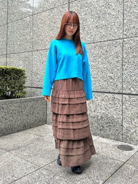 「NATURAL BEAUTY BASIC（ナチュラルビューティーベーシック）のアイテム（スカート）」を使った、NATURAL BEAUTY BASICさん（レディース・154cm）の秋コーディネート