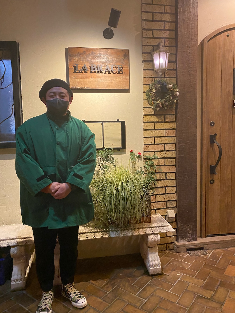 「BEAUTY&YOUTH UNITED ARROWSのアイテム（ハンチング/ベレー帽、ブラック系）」を使った、hideyasusatouさん（メンズ・168cm）の冬コーディネートの1枚目の写真