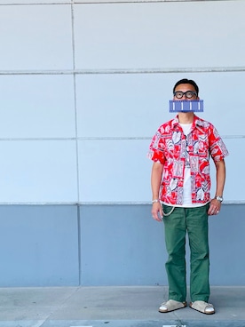 「アイテム（音楽/本・雑誌）」を使った、matsuさん（メンズ・174cm）の夏コーディネート
