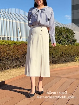 「STRAWBERRY-FIELDS（ストロベリーフィールズ）のアイテム」を使った、STRAWBERRY-FIELDSさん（レディース・163cm）の春コーディネート