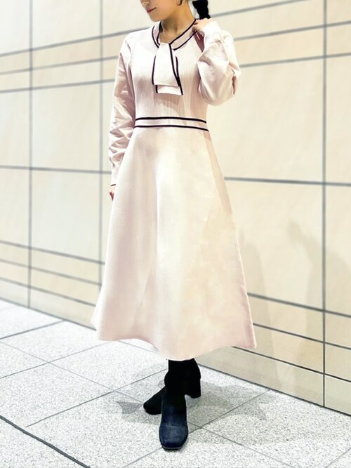 ポーツポリー_バイカラーニットワンピース（ワンピース）｜STRAWBERRY