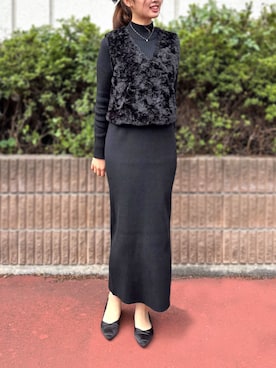 「セットアップスタイル」｜「アイテム（ワンピース/ドレス）」を使った、STRAWBERRY-FIELDSさん（レディース・162cm）の秋コーディネート