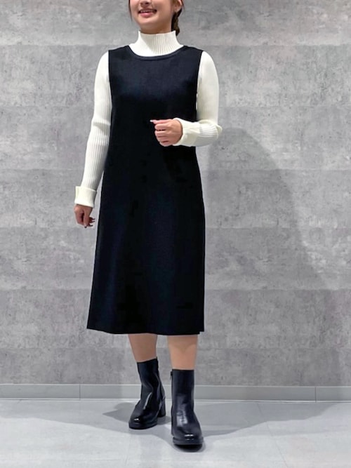 メランジツイード_前後2wayジャンパースカート（ワンピース
