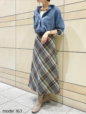 「Aラインスカート」｜STRAWBERRY-FIELDSさん（レディース・163cm）の秋コーディネート