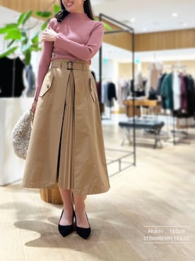 「ラップスカート」｜STRAWBERRY-FIELDSさん（レディース・165cm）の秋コーディネート