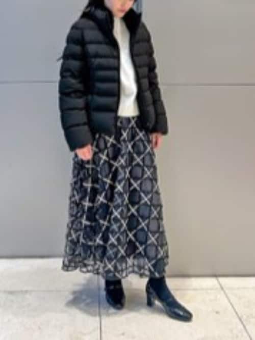 セール】ダイヤカラットチュール_刺しゅうチュールフレアースカート