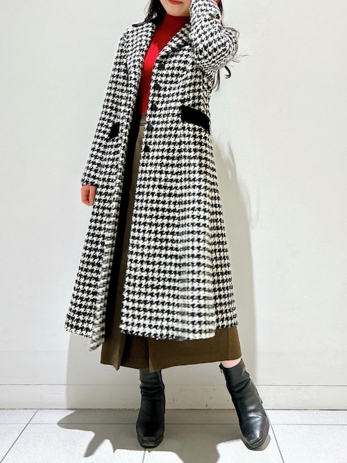 【雑誌掲載アイテム】シェルストレッチ_袖口スリットリブニット