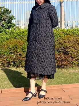 「アイテム（ステンカラーコート）」を使った、STRAWBERRY-FIELDSさん（レディース・160cm）の秋コーディネート