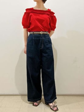 「STRAWBERRY-FIELDS（ストロベリーフィールズ）のアイテム」を使った、STRAWBERRY-FIELDSさん（レディース・156cm）の夏コーディネート