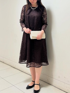 「アイテム（ドレス）」を使った、STRAWBERRY-FIELDSさん（レディース・159cm）の冬コーディネート