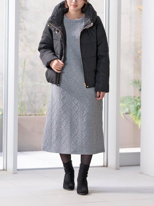 ケーブルジャージⅡ_ケーブルジャージワンピース（ワンピース