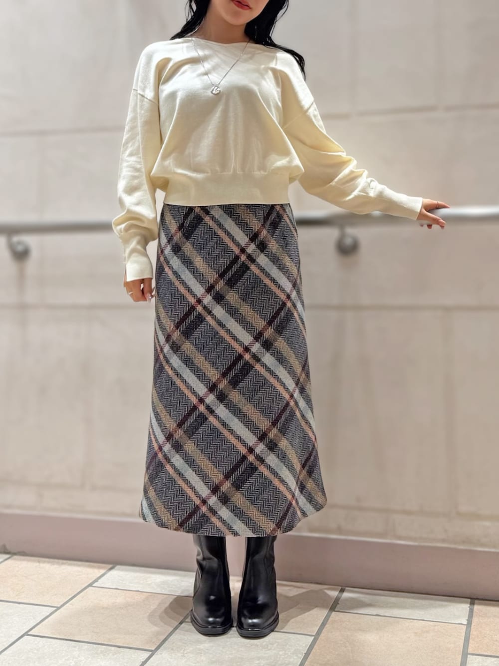 美品　ストロベリーフィールズ　2022 スカート　チェック　ロング STRAWBERRY-FIELDS（ストロベリーフィールズ）の「ランド