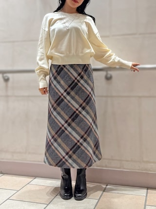 美品　ストロベリーフィールズ　2022 スカート　チェック　ロング STRAWBERRY-FIELDS（ストロベリーフィールズ）の「【BAILA 7月号