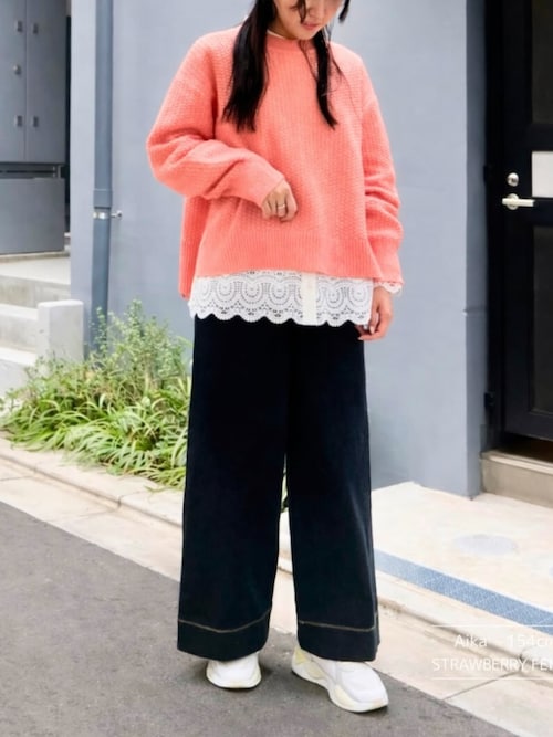 セール】パッチポケットワイドデニムパンツ ロングパンツ（その他