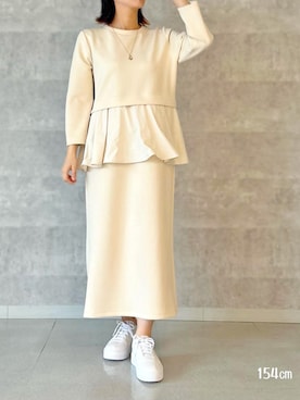 「ドッキングワンピ」｜STRAWBERRY-FIELDSさん（レディース・154cm）の秋コーディネート