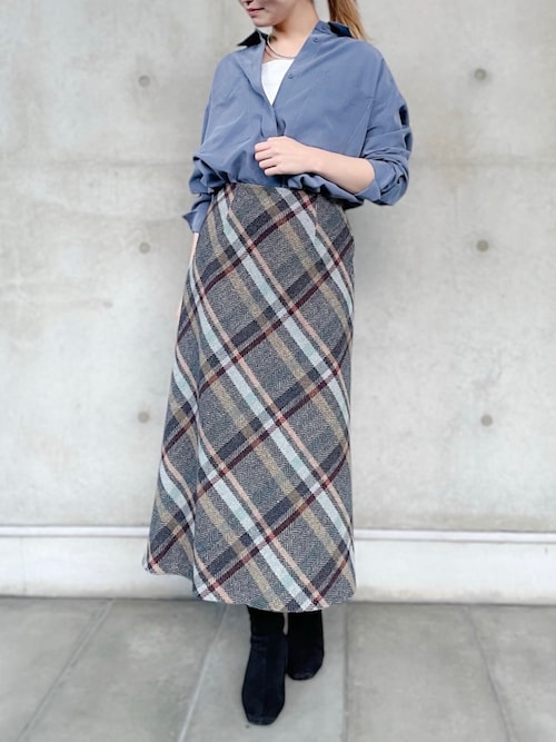 パウダーポプリン_パウダータッチシャツ