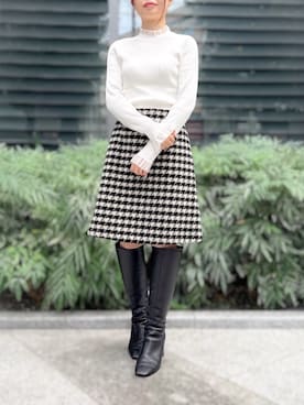 「STRAWBERRY-FIELDS（ストロベリーフィールズ）のアイテム（スカート）」を使った、STRAWBERRY-FIELDSさん（レディース・150cm）の秋コーディネート