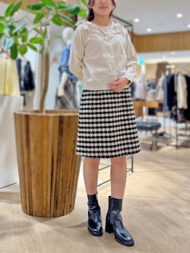 「STRAWBERRY-FIELDS（ストロベリーフィールズ）のアイテム（スカート）」を使った、STRAWBERRY-FIELDSさん（レディース・154cm）の秋コーディネート