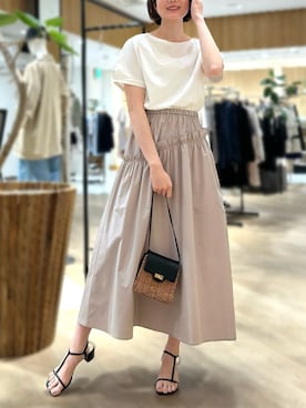 「アイテム（ワンピース/ドレス、ベージュ系）」を使った、STRAWBERRY-FIELDSさん（レディース・158cm）の冬コーディネート