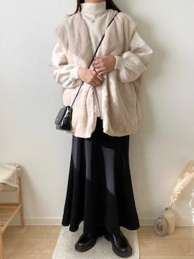 「ANGIE（アンジー）のアイテム（ブルゾン）」を使った、みゆきちさん（レディース・161cm）の秋コーディネート